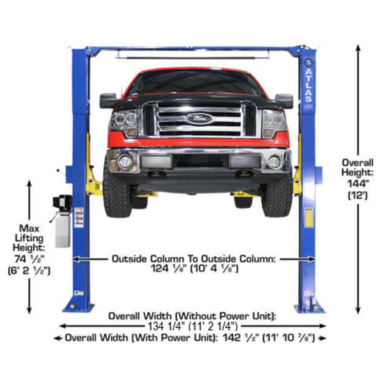 Atlas PRO-9D 9,000 lb Overhead 2-Post Lift