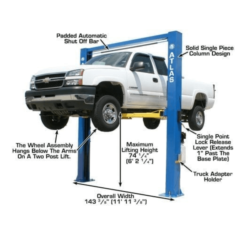 Atlas OHX10000X 10,000 lb Extra Tall 2-Post Lift