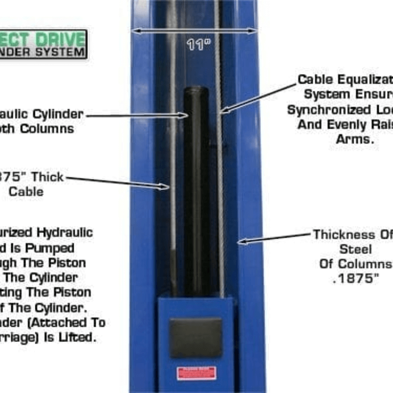 Atlas OHX10000X 10,000 lb Extra Tall 2-Post Lift