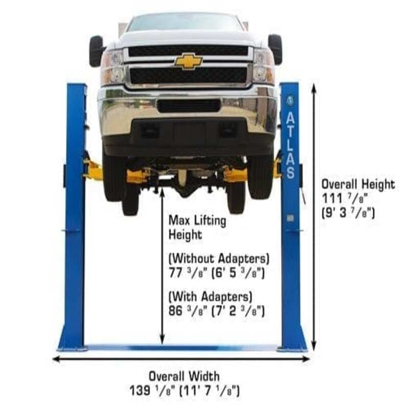 Atlas BP10000X, 10,000 lb 2 Post Lift - Low Ceiling