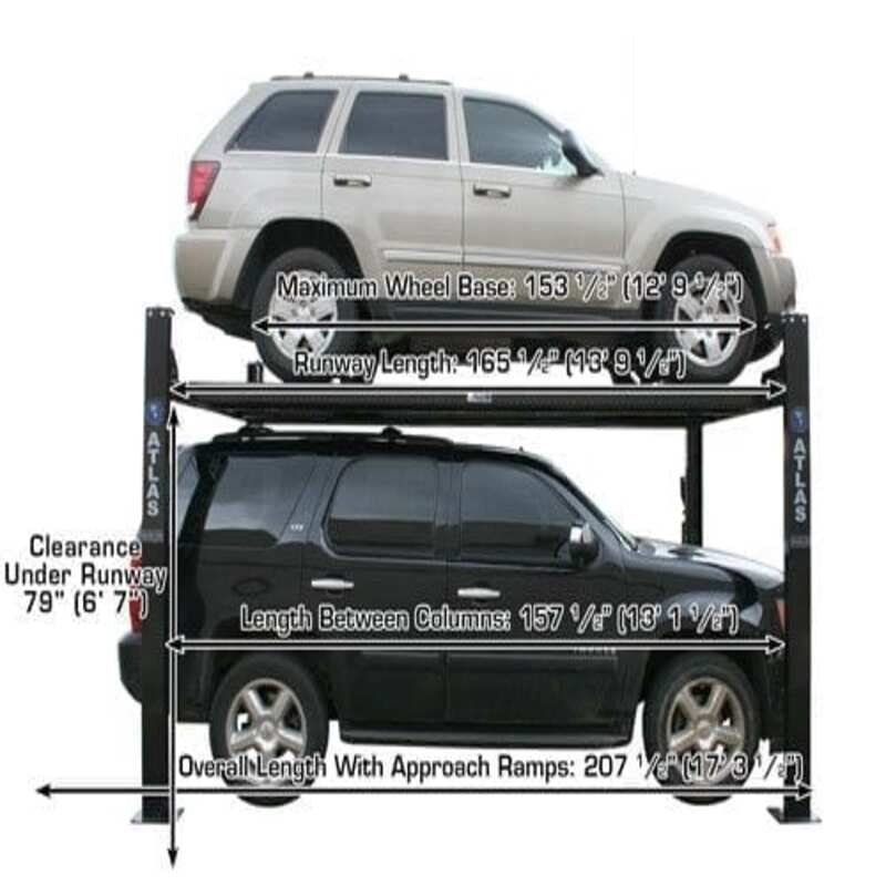 Atlas PRO8000EXT 4 Post Lift + (2) ProJack35 Sliding Jack Combo