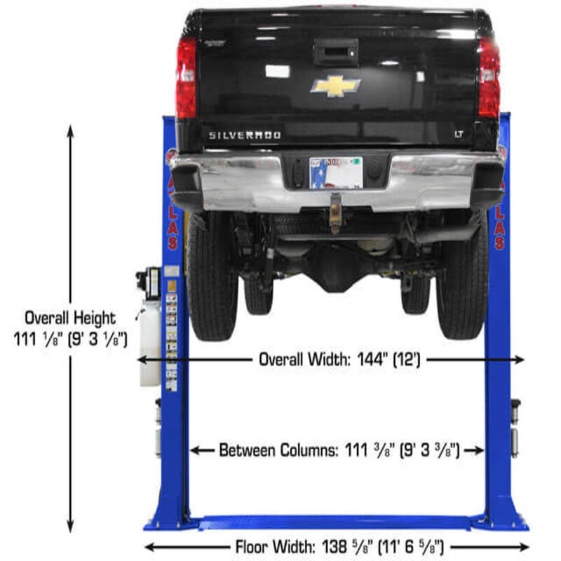 Atlas PVL9BP, 9,000 lb 2 Post Lift - ALI Certified