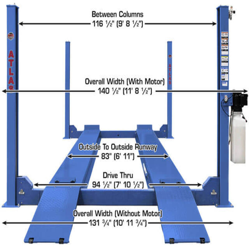 Atlas PVL14, 14,000 lb 4 Post Lift - ALI Certified