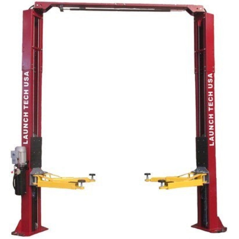 Launch Tech USA TLT240SC-R,  9,000 lb 2 Post Car Lift Clear Floor - Asymmetric