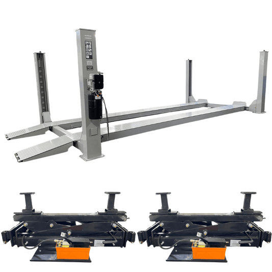 Triumph NTR-24 24,000 lb 4 Post Lift Combo - Includes (2) RJ-15000 Rolling Jack