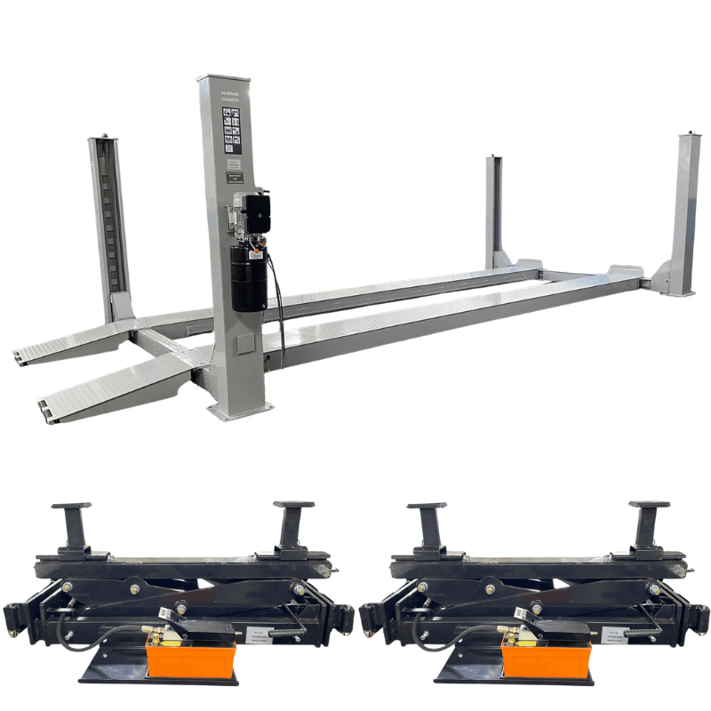 Triumph NTR-32 32,000 lb 4 Post Car Lift - Includes (2) RJ-15000 Rolling Jack